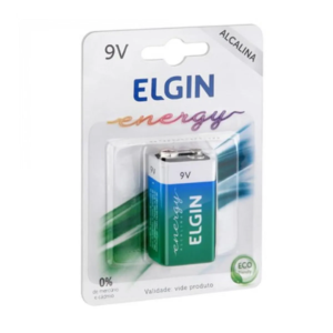 Bateria Alcalina Energy 9V Elgin
