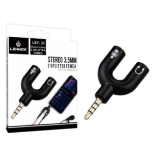 Stereo 3,5MM 2 splitter fêmea