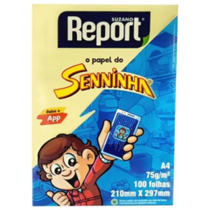 Papel Sulfite A4 Amarelo 100 Folhas