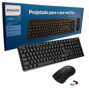 Kit Teclado e Mouse sem Fio