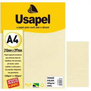 Papel Vergê Palha 180g Usapel