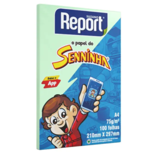 Papel Sulfite A4 Verde 100 Folhas