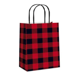 Sacola de Papel Xadrez Grande