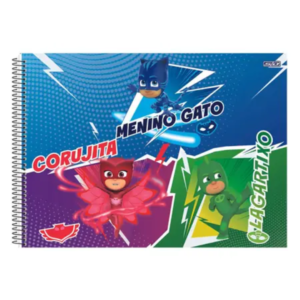 Caderno de Desenho Pj Masks