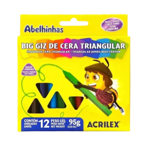 Giz de Cera Big Triangular 12 Cores