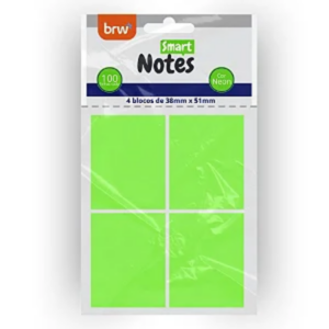 Bloco Adesivo 4 Blocos de 100 Folhas