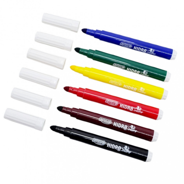 Canetinha Ponta Grossa 6 Cores BRW