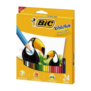 Lápis de Cor 24 Cores Bic Evolution