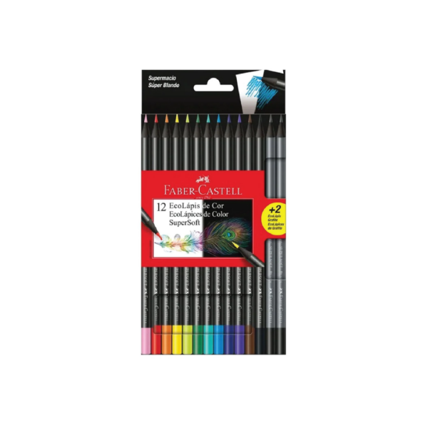 Lápis de Cor 12 Cores SuperSoft