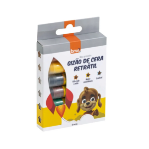 Gizão de Cera Retrátil de 6 Cores
