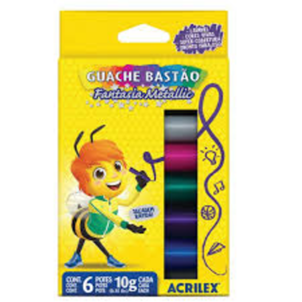 Guache em Bastão 6 Cores