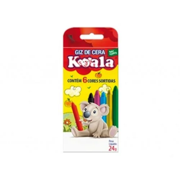 Giz de Cera 6 Cores 24g