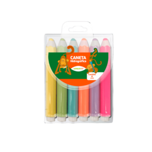 Canetinhas Forma de Lápis 6 Cores