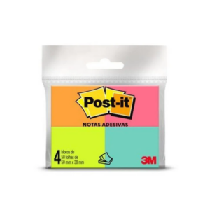 Post-it 200 Folhas 4 Blocos