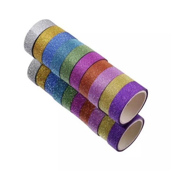 Fita Decorativa Washi Tape Glitter