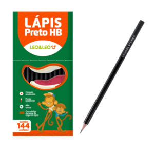Lápis de Escrever Preto Leo e Leo