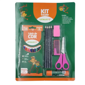 Kit Escolar Leo e Leo 9 Peças